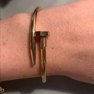 Gold Nail Bracelet